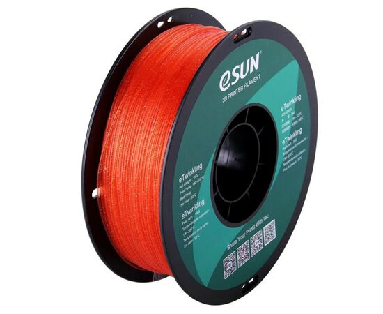 Пластик для 3D-принтера eSUN PLA eTwinkling 1кг, 1.75мм, orange (ETWINKLING175WO1)