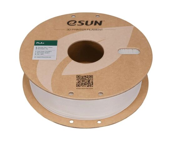 Пластик для 3D-принтера eSUN PLA+ 1.75мм, 1кг, white (PLA+175W1), изображение 2 Пластик для 3D-принтера eSUN PLA+ 1.75мм, 1кг, white (PLA+175W1), изображение 2