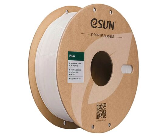 Пластик для 3D-принтера eSUN PLA+ 1.75мм, 1кг, white (PLA+175W1)