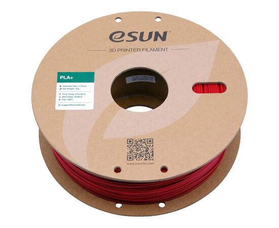 Пластик для 3D-принтера eSUN PLA+ 1.75мм, 1кг, fire red (PLA+175FER1), изображение 2 Пластик для 3D-принтера eSUN PLA+ 1.75мм, 1кг, fire red (PLA+175FER1), изображение 2