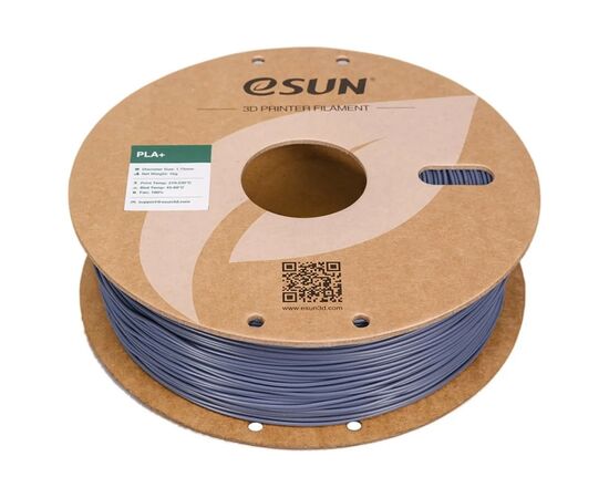 Пластик для 3D-принтера eSUN PLA+ 1.75мм, 1кг, grey (PLA+175H1), изображение 2 Пластик для 3D-принтера eSUN PLA+ 1.75мм, 1кг, grey (PLA+175H1), изображение 2