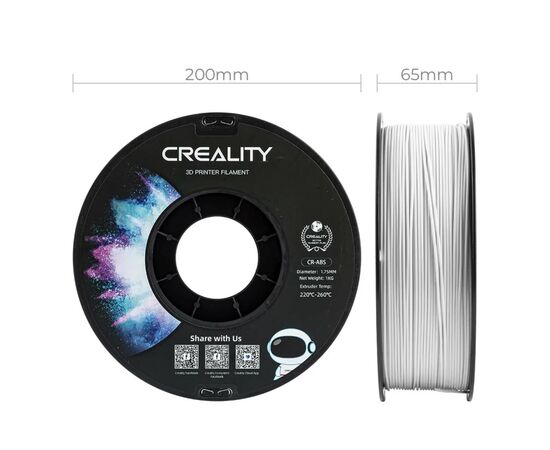 Пластик для 3D-принтера Creality ABS 1кг, 1.75мм, white (3301020031), изображение 5 Пластик для 3D-принтера Creality ABS 1кг, 1.75мм, white (3301020031), изображение 5