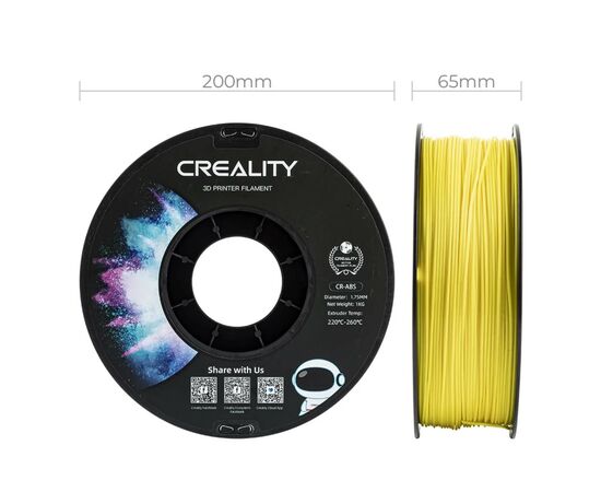 Пластик для 3D-принтера Creality ABS 1кг, 1.75мм, yellow (3301020033), изображение 5 Пластик для 3D-принтера Creality ABS 1кг, 1.75мм, yellow (3301020033), изображение 5