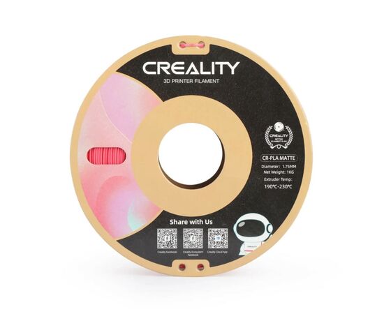 Пластик для 3D-принтера Creality PLA matte 1кг, 1.75мм, red strawberry (3301010300), зображення 3 Пластик для 3D-принтера Creality PLA matte 1кг, 1.75мм, red strawberry (3301010300), зображення 3