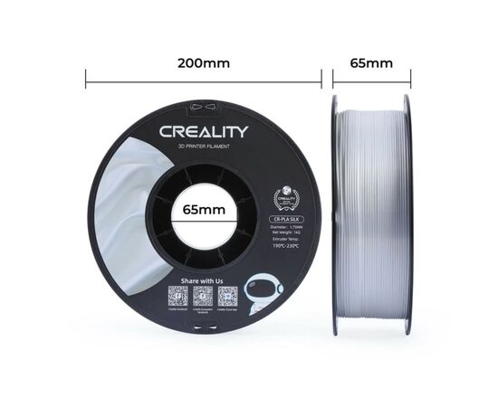 Пластик для 3D-принтера Creality PLA silky shine 1кг, 1.75мм, white (3301120004), изображение 7 Пластик для 3D-принтера Creality PLA silky shine 1кг, 1.75мм, white (3301120004), изображение 7