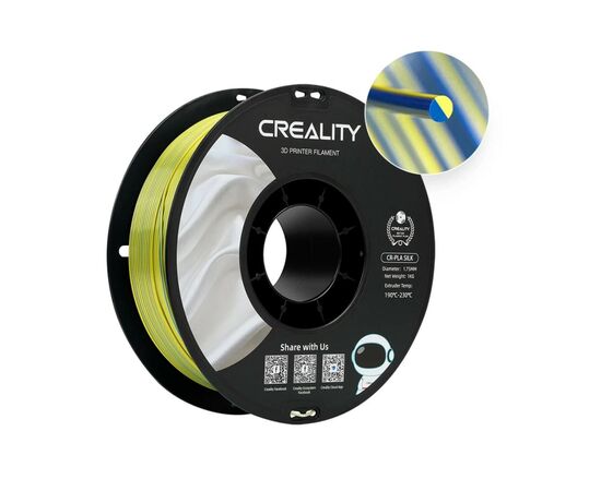 Пластик для 3D-принтера Creality PLA silky shine 1кг, 1.75мм, yellow-blue (3301120014), изображение 2 Пластик для 3D-принтера Creality PLA silky shine 1кг, 1.75мм, yellow-blue (3301120014), изображение 2