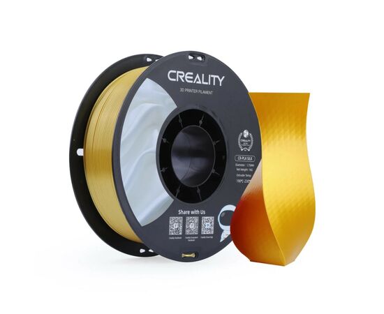 Пластик для 3D-принтера Creality PLA silky shine 1кг, 1.75мм, gold (3301120001), зображення 2 Пластик для 3D-принтера Creality PLA silky shine 1кг, 1.75мм, gold (3301120001), зображення 2
