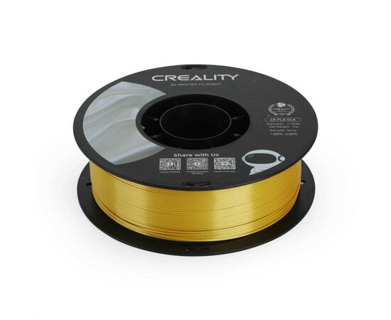 Пластик для 3D-принтера Creality PLA silky shine 1кг, 1.75мм, gold (3301120001), зображення 4 Пластик для 3D-принтера Creality PLA silky shine 1кг, 1.75мм, gold (3301120001), зображення 4