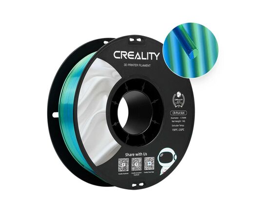 Пластик для 3D-принтера Creality PLA silky shine 1кг, 1.75мм, blue-green (3301120011), изображение 2