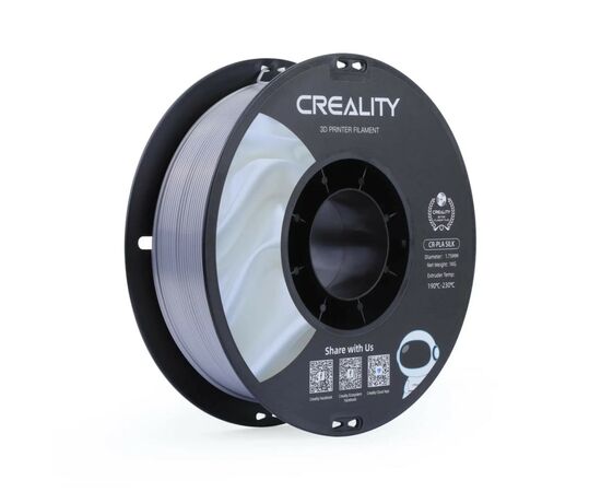 Пластик для 3D-принтера Creality PLA silky shine 1кг, 1.75мм, silver (3301120007)