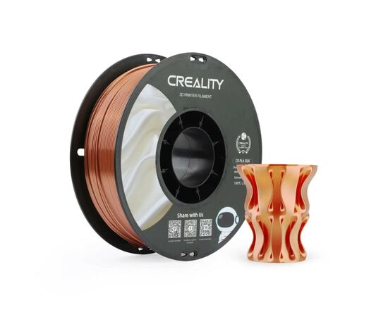Пластик для 3D-принтера Creality PLA silky shine 1кг, 1.75мм, red copper (3301120002), изображение 2 Пластик для 3D-принтера Creality PLA silky shine 1кг, 1.75мм, red copper (3301120002), изображение 2