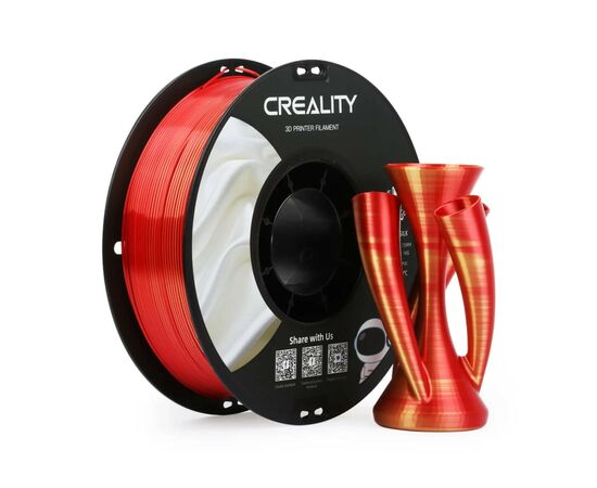 Пластик для 3D-принтера Creality PLA silky shine 1кг, 1.75мм, red gold (3301120009), изображение 2 Пластик для 3D-принтера Creality PLA silky shine 1кг, 1.75мм, red gold (3301120009), изображение 2