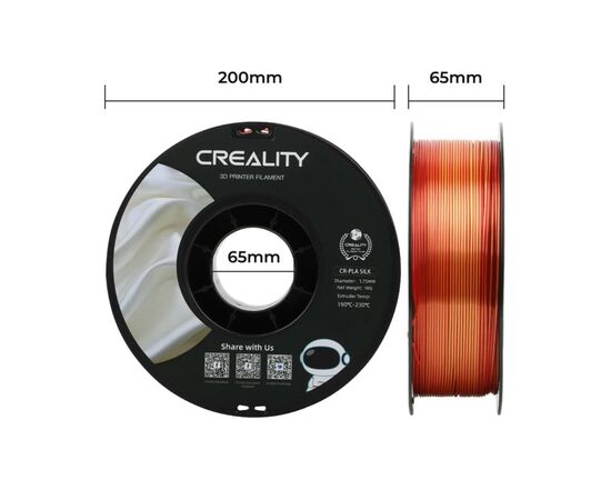 Пластик для 3D-принтера Creality PLA silky shine 1кг, 1.75мм, red gold (3301120009), изображение 7 Пластик для 3D-принтера Creality PLA silky shine 1кг, 1.75мм, red gold (3301120009), изображение 7