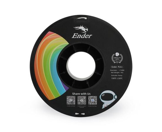 Пластик для 3D-принтера Creality PLA+ 1кг, 1.75мм, white (3301010305), изображение 3 Пластик для 3D-принтера Creality PLA+ 1кг, 1.75мм, white (3301010305), изображение 3