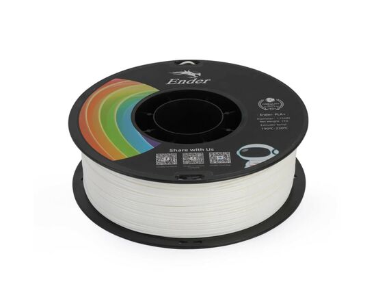 Пластик для 3D-принтера Creality PLA+ 1кг, 1.75мм, white (3301010305), изображение 4 Пластик для 3D-принтера Creality PLA+ 1кг, 1.75мм, white (3301010305), изображение 4
