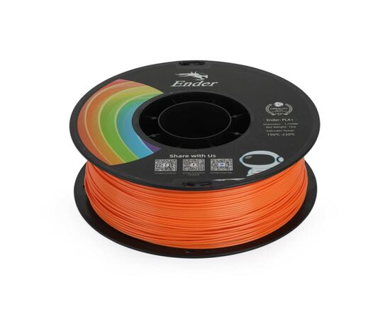 Пластик для 3D-принтера Creality PLA+ 1кг, 1.75мм, orange (3301010307), изображение 4 Пластик для 3D-принтера Creality PLA+ 1кг, 1.75мм, orange (3301010307), изображение 4