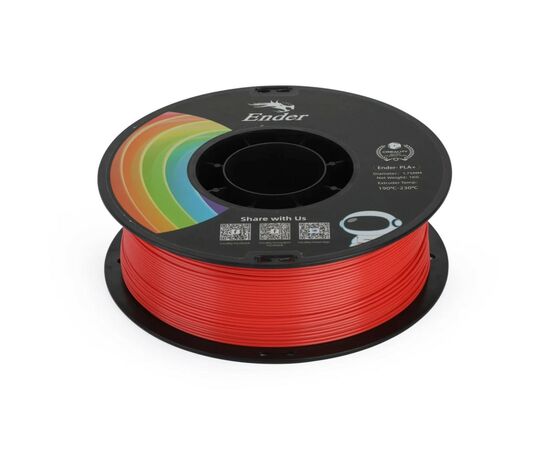 Пластик для 3D-принтера Creality PLA+ 1кг, 1.75мм, red (3301010309), изображение 4 Пластик для 3D-принтера Creality PLA+ 1кг, 1.75мм, red (3301010309), изображение 4