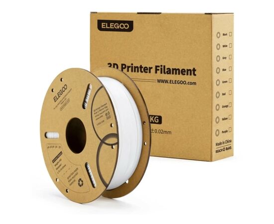 Пластик для 3D-принтера ELEGOO PLA 1кг, 1.75мм, white (50.203.0039), изображение 2 Пластик для 3D-принтера ELEGOO PLA 1кг, 1.75мм, white (50.203.0039), изображение 2