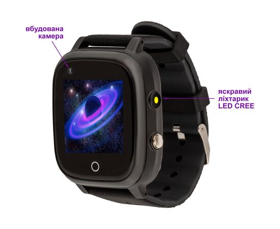 Смарт-годинник Amigo GO005 4G WIFI Kids waterproof Thermometer Black (747016), зображення 2 Смарт-годинник Amigo GO005 4G WIFI Kids waterproof Thermometer Black (747016), зображення 2