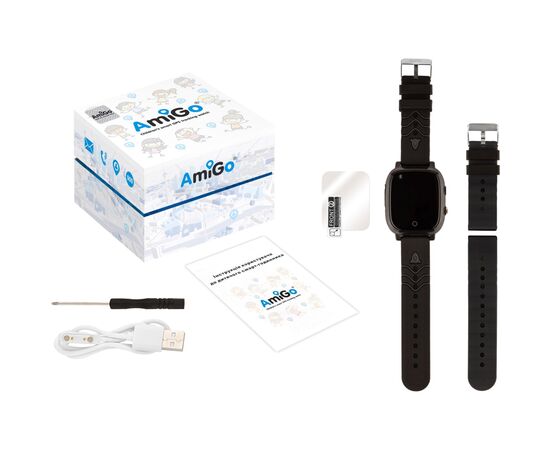 Смарт-годинник Amigo GO005 4G WIFI Kids waterproof Thermometer Black (747016), зображення 6 Смарт-годинник Amigo GO005 4G WIFI Kids waterproof Thermometer Black (747016), зображення 6