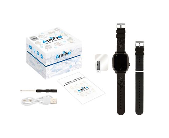 Смарт-годинник Amigo GO005 4G WIFI Kids waterproof Thermometer Black (747016), зображення 8 Смарт-годинник Amigo GO005 4G WIFI Kids waterproof Thermometer Black (747016), зображення 8