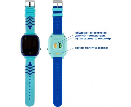 Смарт-часы Amigo GO005 4G WIFI Kids waterproof Thermometer Blue (747017), изображение 2 Смарт-часы Amigo GO005 4G WIFI Kids waterproof Thermometer Blue (747017), изображение 2