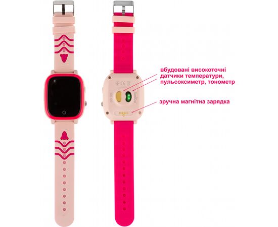 Смарт-часы Amigo GO005 4G WIFI Kids waterproof Thermometer Pink (747018), изображение 2 Смарт-часы Amigo GO005 4G WIFI Kids waterproof Thermometer Pink (747018), изображение 2