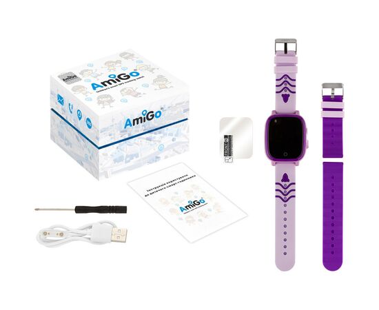 Смарт-часы Amigo GO005 4G WIFI Kids waterproof Thermometer Purple (747019), изображение 8 Смарт-часы Amigo GO005 4G WIFI Kids waterproof Thermometer Purple (747019), изображение 8