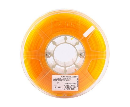 Пластик для 3D-принтера eSUN PETG 3мм, 1кг, yellow (PETG300Y1), изображение 2 Пластик для 3D-принтера eSUN PETG 3мм, 1кг, yellow (PETG300Y1), изображение 2