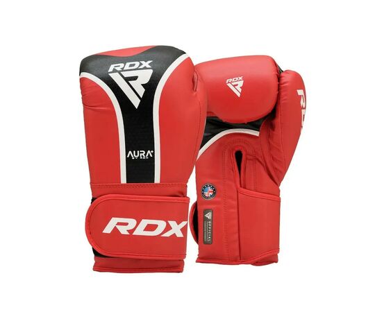 Боксерские перчатки RDX Aura Plus T-17 Red/Black 10 унцій (BGR-T17RB-10OZ+)