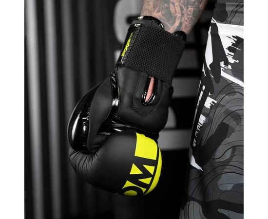 Боксерские перчатки Phantom Apex Elastic Neon Black/Yellow 16 унцій (PHBG2300-16), изображение 8 Боксерские перчатки Phantom Apex Elastic Neon Black/Yellow 16 унцій (PHBG2300-16), изображение 8