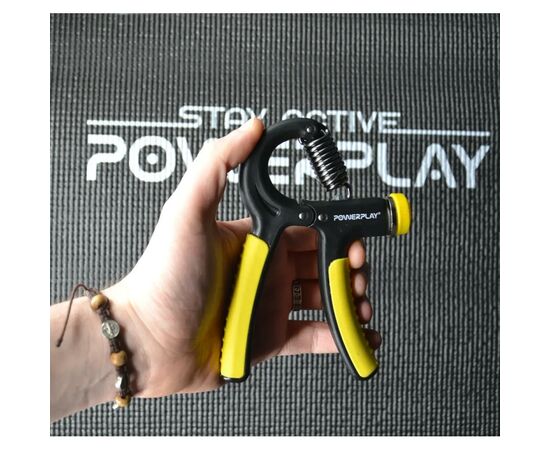 Эспандер PowerPlay кистьовий 10-40 кг Strength Grip Чорно-жовтий (PP_4323_Bl/Yellow), изображение 6 Эспандер PowerPlay кистьовий 10-40 кг Strength Grip Чорно-жовтий (PP_4323_Bl/Yellow), изображение 6