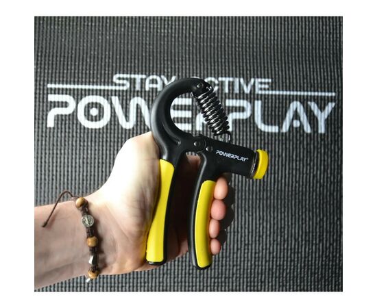 Эспандер PowerPlay кистьовий 10-40 кг Strength Grip Чорно-жовтий (PP_4323_Bl/Yellow), изображение 7 Эспандер PowerPlay кистьовий 10-40 кг Strength Grip Чорно-жовтий (PP_4323_Bl/Yellow), изображение 7