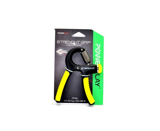 Эспандер PowerPlay кистьовий 10-40 кг Strength Grip Чорно-жовтий (PP_4323_Bl/Yellow), изображение 8 Эспандер PowerPlay кистьовий 10-40 кг Strength Grip Чорно-жовтий (PP_4323_Bl/Yellow), изображение 8