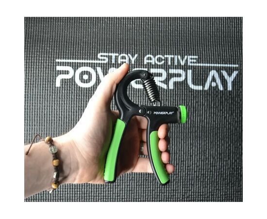 Эспандер PowerPlay кистьовий 10-40 кг Strength Grip Чорно-зелений (PP_4323_Bl/Green), изображение 6 Эспандер PowerPlay кистьовий 10-40 кг Strength Grip Чорно-зелений (PP_4323_Bl/Green), изображение 6