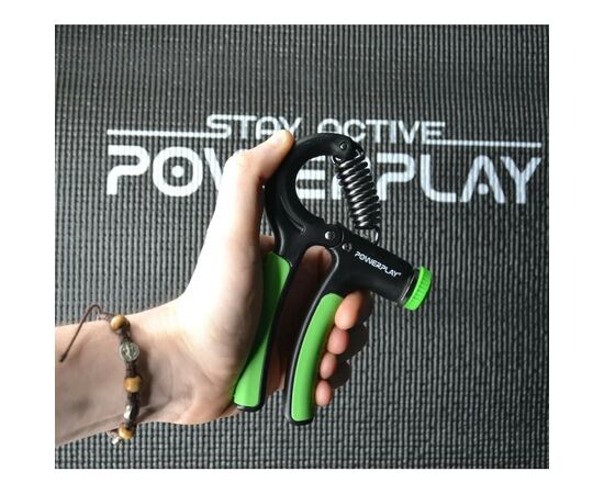 Эспандер PowerPlay кистьовий 10-40 кг Strength Grip Чорно-зелений (PP_4323_Bl/Green), изображение 7 Эспандер PowerPlay кистьовий 10-40 кг Strength Grip Чорно-зелений (PP_4323_Bl/Green), изображение 7
