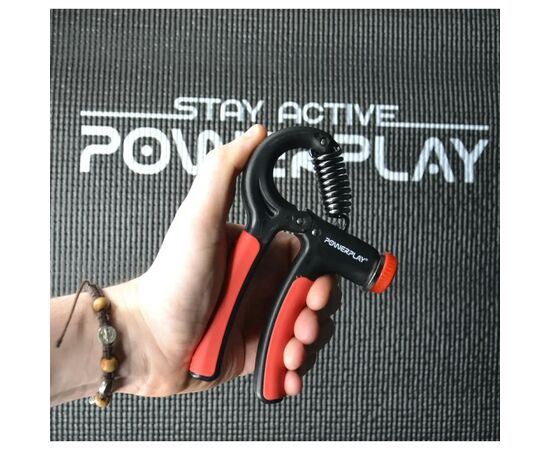 Еспандер PowerPlay кистьовий 10-40 кг Strength Grip Чорно-червоний (PP_4323_Bl/Red), зображення 5