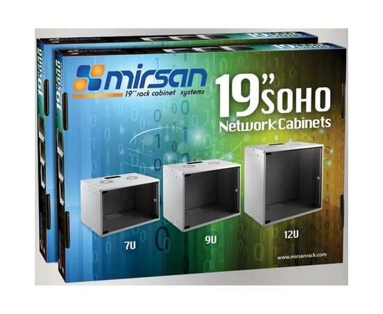 Шафа настінна Mirsan SOHO 9U 19" 535x400, RAL 7035 (MR.SOH09U40DE.02)