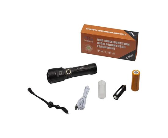 Фонарь X-Balog BL-L-12-P100 алюмінієвий з опцією PowerBank (L095), изображение 10 Фонарь X-Balog BL-L-12-P100 алюмінієвий з опцією PowerBank (L095), изображение 10