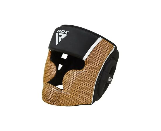 Боксерский шлем RDX Aura Plus T-17 Black Golden L (HGR-T17BGL-L+), изображение 2 Боксерский шлем RDX Aura Plus T-17 Black Golden L (HGR-T17BGL-L+), изображение 2