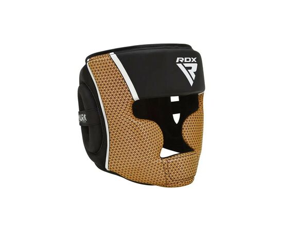 Боксерский шлем RDX Aura Plus T-17 Black Golden XL (HGR-T17BGL-XL+), изображение 3 Боксерский шлем RDX Aura Plus T-17 Black Golden XL (HGR-T17BGL-XL+), изображение 3