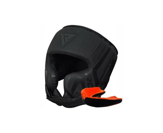 Боксерський шолом RDX T15 Noir Cheek Protector Matte Black M (HGR-T15MB-M)