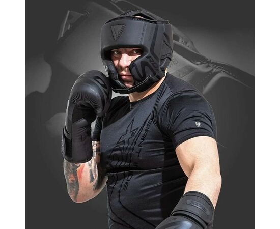 Боксерский шлем RDX T15 Noir Cheek Protector Matte Black XL (HGR-T15MB-XL), изображение 6 Боксерский шлем RDX T15 Noir Cheek Protector Matte Black XL (HGR-T15MB-XL), изображение 6