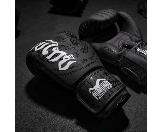 Боксерские перчатки Phantom Muay Thai Black 16 унцій (PHBG2329-16), изображение 6