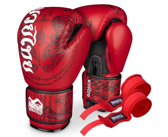 Боксерские перчатки Phantom Muay Thai Red 16 унцій (PHBG2505-16)