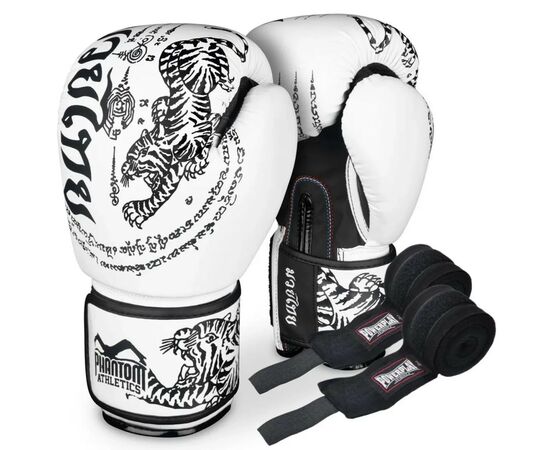 Боксерские перчатки Phantom Muay Thai White 16 унцій (PHBG2495-16)