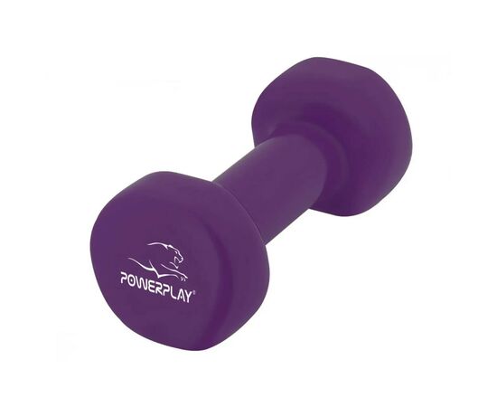 Гантель PowerPlay вінілові 4125 Achilles 2 х 2.5 кг Фіолетові (PP_4125_2.5kg_2in), изображение 4 Гантель PowerPlay вінілові 4125 Achilles 2 х 2.5 кг Фіолетові (PP_4125_2.5kg_2in), изображение 4