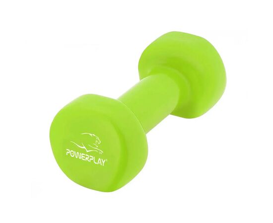 Гантель PowerPlay вінілові 4125 Achilles 2 х 3 кг Зелені (PP_4125_3kg_2in), изображение 4 Гантель PowerPlay вінілові 4125 Achilles 2 х 3 кг Зелені (PP_4125_3kg_2in), изображение 4