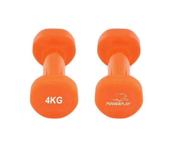 Гантель PowerPlay вінілові 4125 Achilles 2 х 4 кг Помаранчеві (PP_4125_4kg_2in), изображение 5 Гантель PowerPlay вінілові 4125 Achilles 2 х 4 кг Помаранчеві (PP_4125_4kg_2in), изображение 5