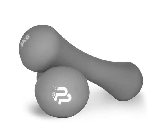 Гантель PowerPlay неопренові 4126 Spartacus 2 х 5 кг Сірі (PP_4126_5kg_2in)